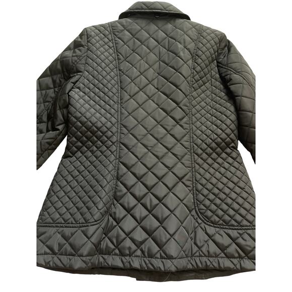 Calvin Klein Black Quilted Puffer Coat Full Zip &‎ Snap Collared Size Small - Picture 3 of 11